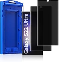 2 Pack Anti Spy Screen Protector Install kit for Samsung Galaxy S22 Ultra 5G 6.8 Inch,3D Curved Full-coverage Screen Pro