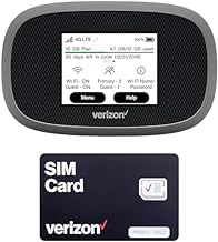 Verizon Wireless Jetpack Inseego MiFi 8800L | Free VPN Mobile Hotspot for Travel | 4G Mobile Portable WiFi | Unlocked Gl