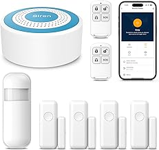 PGST Wifi Home Alarm System,Smart Home Security Systems with Instant Tuya App Alerts,8 PCS Door Alarm Kits Siren Hub wit