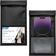 Faraday Bags for Phones, 2 Pack Go Dark Faraday Bags, Magnetic Closure Emf Blocker for Cell Phone Case Signal Blocking P